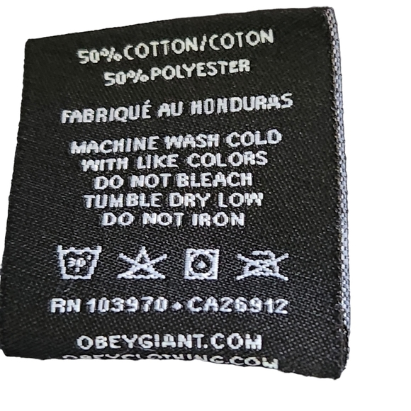 OBEY pull-on blue white tye dyed  long-sleeve sweater - Picture 10 of 10